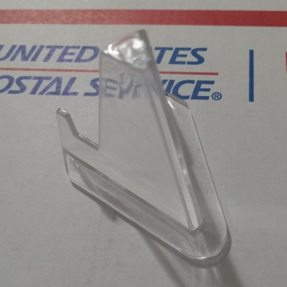 SET OF 2 Acrylic Clear Coin Display Stand Holder Easel For Coins Cards Tablets.
